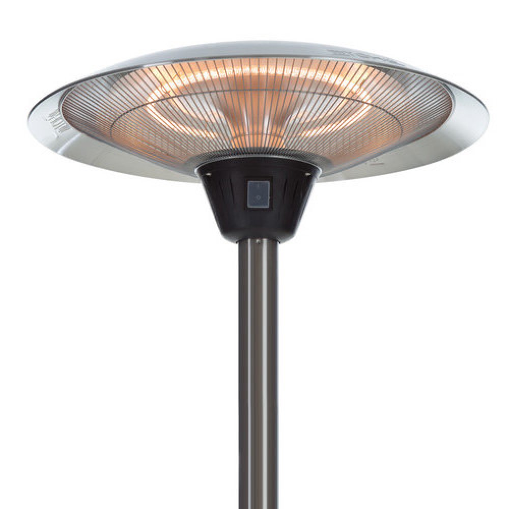 Staande elektrische heater, ideaal voor het snel en efficiënt verwarmen van binnenruimtes, beschikbaar voor verhuur bij vanBos Barneveld