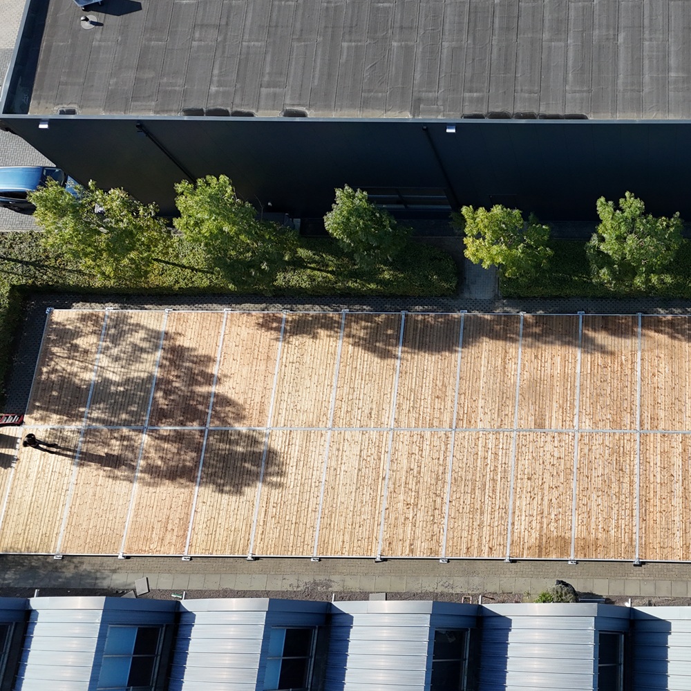 Zwaarlastvloer met houten planken