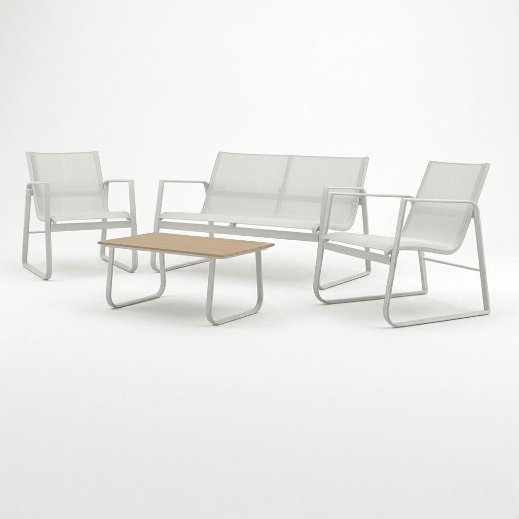 Loungeset 4-persoons beige